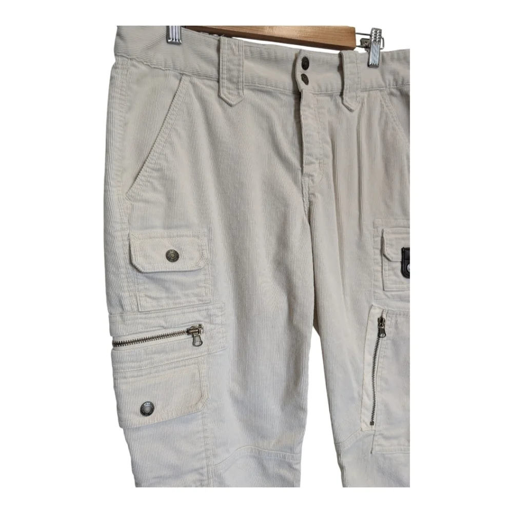 Lauren Ralph Lauren Corduroy Cargo Pants Beige Cream Utility